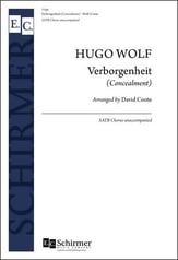 Verborgenheit SATB choral sheet music cover